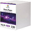 Фотопапір Galaxy 230 г/м2 глянець 10x15 см Білий 4800 шт (10512)