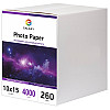 Фотопапір Galaxy 260 г/м2 глянець 10x15 см Білий 4000 шт (10513)