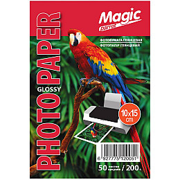 Фотопапір Magic Superior 200 г/м2 глянцевий 10х15 см Білий