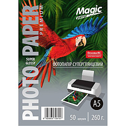 Фотопапір Magic Premium А5 суперглянцевий RC 260 г/м² Білий 50 шт (10993)