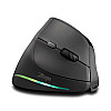 Вертикальная мышь беспроводная Zelotes F-35C с аккумулятором RGB подсветкой 2,4G Bluetooth Black