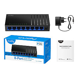 Комутатор неуправлюваний гігабітний Cudy GS108D 8-портовий Чорний (2804818404)