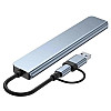 Концентратор Digital Type-C/USB-A 8в1 USB 3.0/USB 2.0/TF/SD 3.5 мм Сірий (HUB-8IN1)