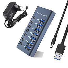 USB-хаб Digital USB 3.0 7 портів Сірий (HUB985B)
