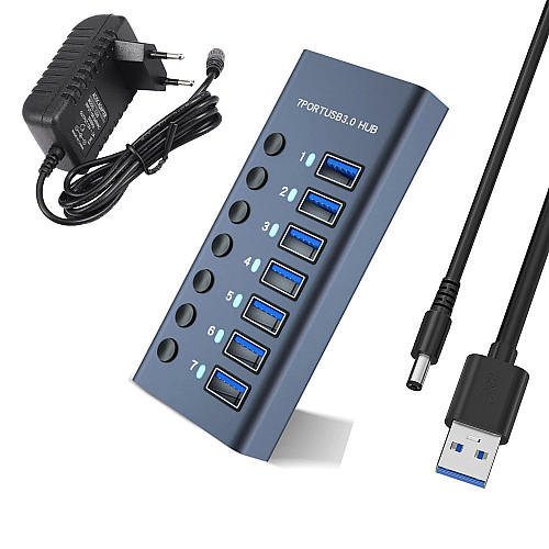 USB-хаб Digital USB 3.0 7 портів Сірий (HUB985B)