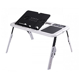 Столик для ноутбука E-Table LD09 15.6" Чорно-білий (683143766)