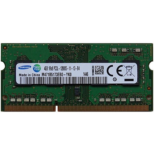 Оперативна пам'ять SO-DIMM 4GB/1600 1,35V DDR3L Samsung (M471B5173EB0-YK0) - Відновлена