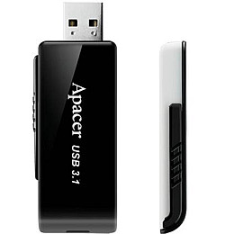 Flash Drive Apacer AH350 64GB (AP64GAH350B-1) Black (6360102)