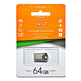 Флеш-накопитель USB 64GB T&G 106 Metal Series Silver (TG106-64G)