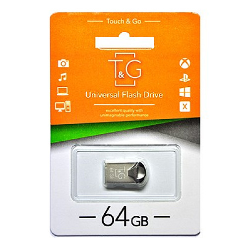 Флеш-накопитель USB 64GB T&G 106 Metal Series Silver (TG106-64G)