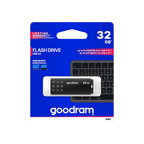 Флеш-накопитель USB3.0 32GB GOODRAM UME3 Black (UME3-0320K0R11)