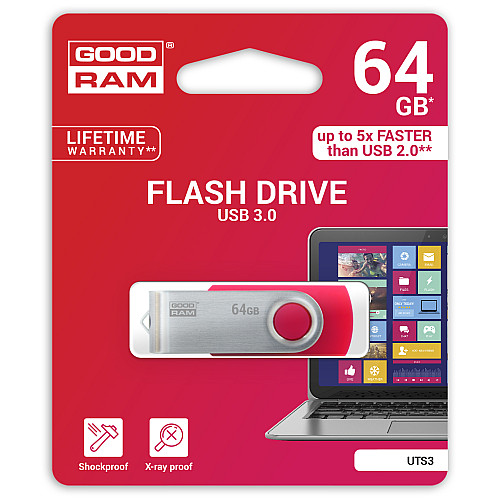 Флеш-накопитель USB3.0 64GB GOODRAM Twister Black (UTS3-0640K0R11)