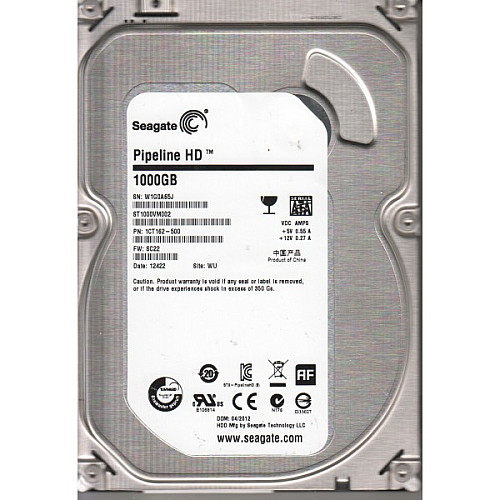 Накопичувач HDD SATA 1.0TB Seagate Pipeline HD 5900rpm 64MB Відновлений (ST1000VM002)