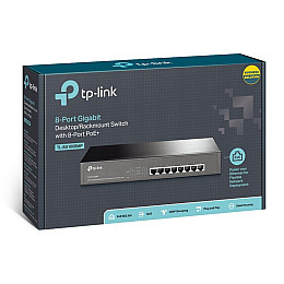 Коммутатор TP-Link TL-SG1008MP (8хGE PoE+, Max PoE+ 126 W)