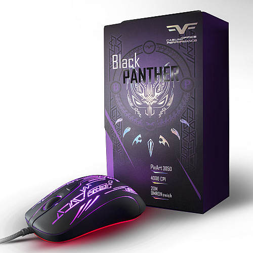Игровая мышь Frime Black Panther, USB Omron switch Avago 3050 sensor, 2м (FMP18100)