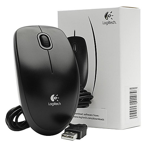 Миша Logitech B100 (910-003357) Чорна USB