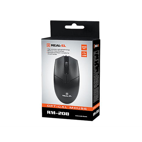 Мышь REAL-EL RM-208 Black USB