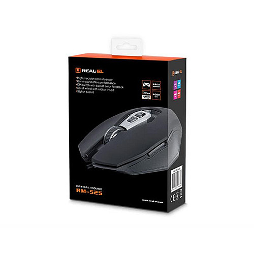 Мышь REAL-EL RM-525 Black USB