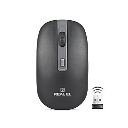 Мышь беспроводная REAL-EL RM-303 Black/Grey USB (EL123200021)