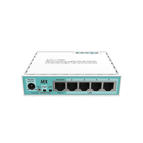 Маршрутизатор MikroTik RouterBOARD RB750GR3 hEX (880МГц/256Мб, 5х1000Мбіт, PoE in)