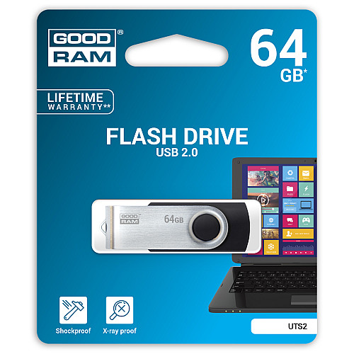 Флеш-накопитель USB 64GB GOODRAM UTS2 (Twister) Black (UTS2-0640K0R11)