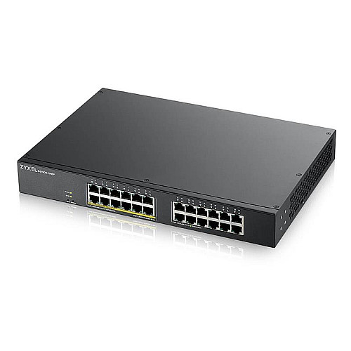 Комутатор ZYXEL GS1900-24EP (GS1900-24EP-EU0101F) (12xGE PoE, 12хGE, макс POE 130W, WebSmart)