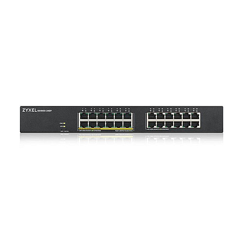 Комутатор ZYXEL GS1900-24EP (GS1900-24EP-EU0101F) (12xGE PoE, 12хGE, макс POE 130W, WebSmart)