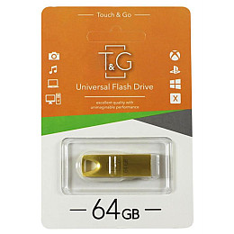 Флеш-накопитель USB 64GB T&G 117 Metal Series Gold (TG117GD-64G)