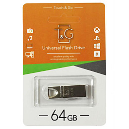 Флеш-накопитель USB 64GB T&G 117 Metal Series Silver (TG117SL-64G)