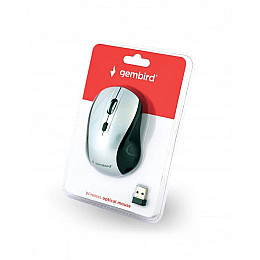 Мышь беспроводная Gembird MUSW-4B-02-BS Black/Silver USB