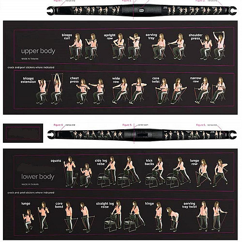 Портативный универсальный тренажер для тела, живота, спины, плеч с набором упражнений и рюкзаком