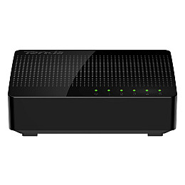 Коммутатор (свитч) Tenda SG105 (Черный, 5 LAN портов, 10/100/1000 Мбит/с)