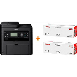 МФУ А4 ч/б Canon i-SENSYS MF237w з Wi-Fi (1418C170AA) + 2 картриджі Canon 737