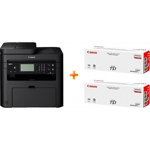 МФУ А4 ч/б Canon i-SENSYS MF237w з Wi-Fi (1418C170AA) + 2 картриджі Canon 737