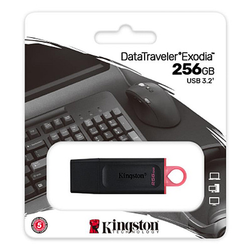 Флеш-накопитель USB3.2 256GB Kingston DataTraveler Exodia Black/Pink (DTX/256GB)