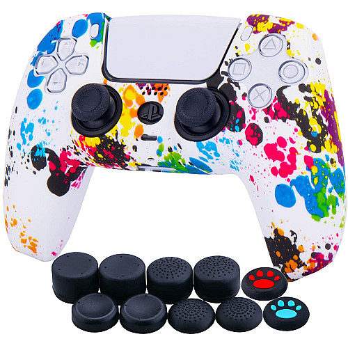 Защитный силиконовый чехол Urban Dreams на геймпад PS5 Dualsense для Sony PlayStation 5 + Набор стиков (PIA002)