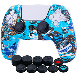 Защитный силиконовый чехол Urban Dreams на геймпад PS5 Dualsense для Sony PlayStation 5 + Набор стиков (PIA003)