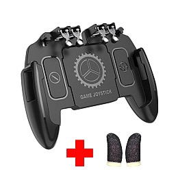 Беспроводной геймпад Sundy триггер для смартфонов Union PUBG Mobile M 10 Черный + напальчники (hub_a2gpja)