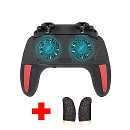 Беспроводной геймпад-триггер для смартфонов 2500 mAh Sandy Union PUBG Mobile H10 + напальчники