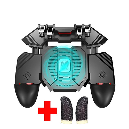 Беспроводной геймпад-триггер для смартфонов 1200 mAh Sandy Union PUBG Mobile AK77 + напальчники