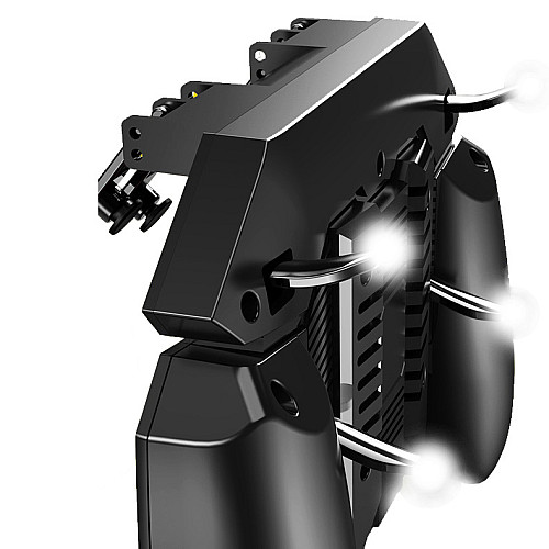 Беспроводной геймпад-триггер для смартфонов 1200 mAh Sandy Union PUBG Mobile AK77 + напальчники