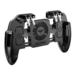 Беспроводной геймпад триггер для смартфонов Union PUBG Mobile M 11 с вентилятором и аккумулятором на 800 mAh + напальчники