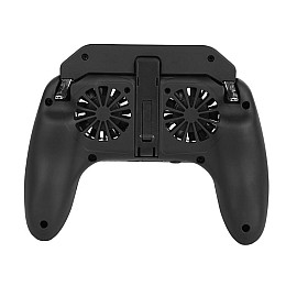 Беспроводной геймпад триггер для смартфонов Union PUBG Mobile H10 с вентилятором и аккумулятором на 5000 mAh + напальчники