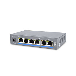 6-портовий неуправляємий PoE AF комутатор ATIS PoE-1006-4P/250m