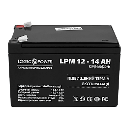 Акумулятор свинцево-кислотний LogicPower AGM LPM 12 - 14 AH