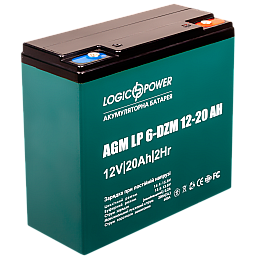Тяговий акумулятор AGM LogicPower LP 6-DZM-20 12V 20Ah