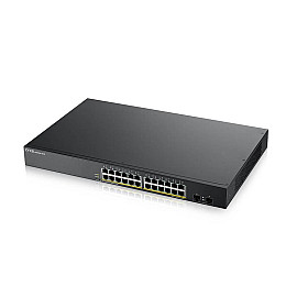 Комутатор ZYXEL GS1900-24HPv2 (GS190024HPV2-EU0101F) (24xGE PoE+, 2хSFP, POE 170W, WebSmart)
