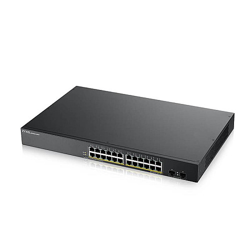 Комутатор ZYXEL GS1900-24HPv2 (GS190024HPV2-EU0101F) (24xGE PoE+, 2хSFP, POE 170W, WebSmart)
