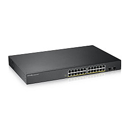 Комутатор ZYXEL GS1900-24HPv2 (GS190024HPV2-EU0101F) (24xGE PoE+, 2хSFP, POE 170W, WebSmart)