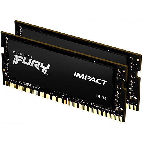 Модуль пам'яті Kingston Fury Impact SO-DIMM 2x32GB/3200 DDR4 (KF432S20IBK2/64)